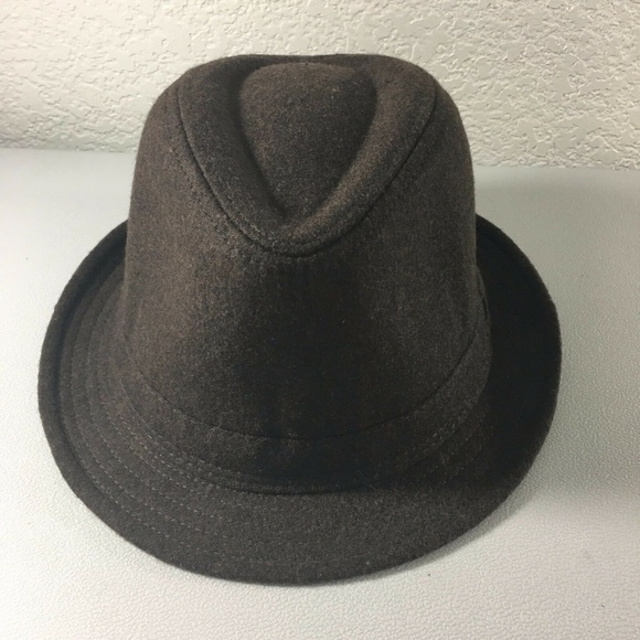 Trilby Style Wool Blend Medium Felt Hat Brown - Picture 4 of 9